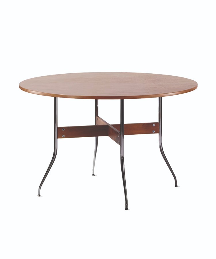 Nelson Swag Leg Dining Table Round Top/Walnut